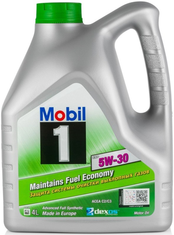 Масло моторное Mobil 1 Maintains Fuel Economy ESP SAE 5W30 4L (№154292)