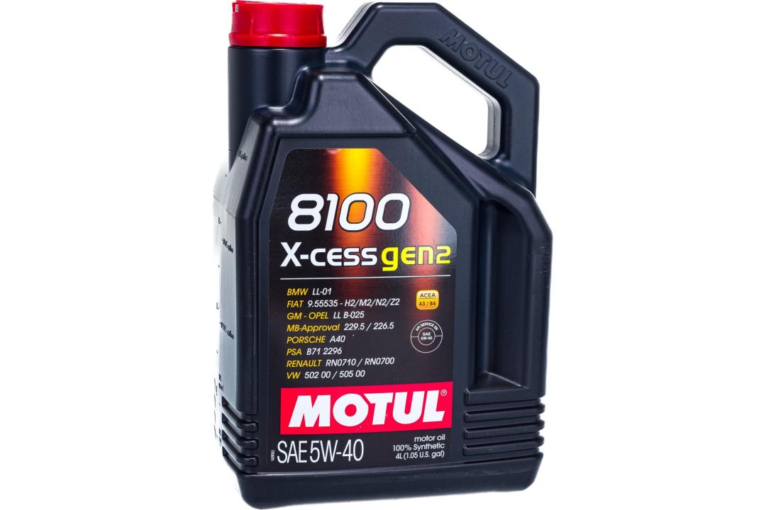Масло моторное MOTUL 8100 X-cess GEN 2 SAE 5W40 SN/CF 4L (№111858)