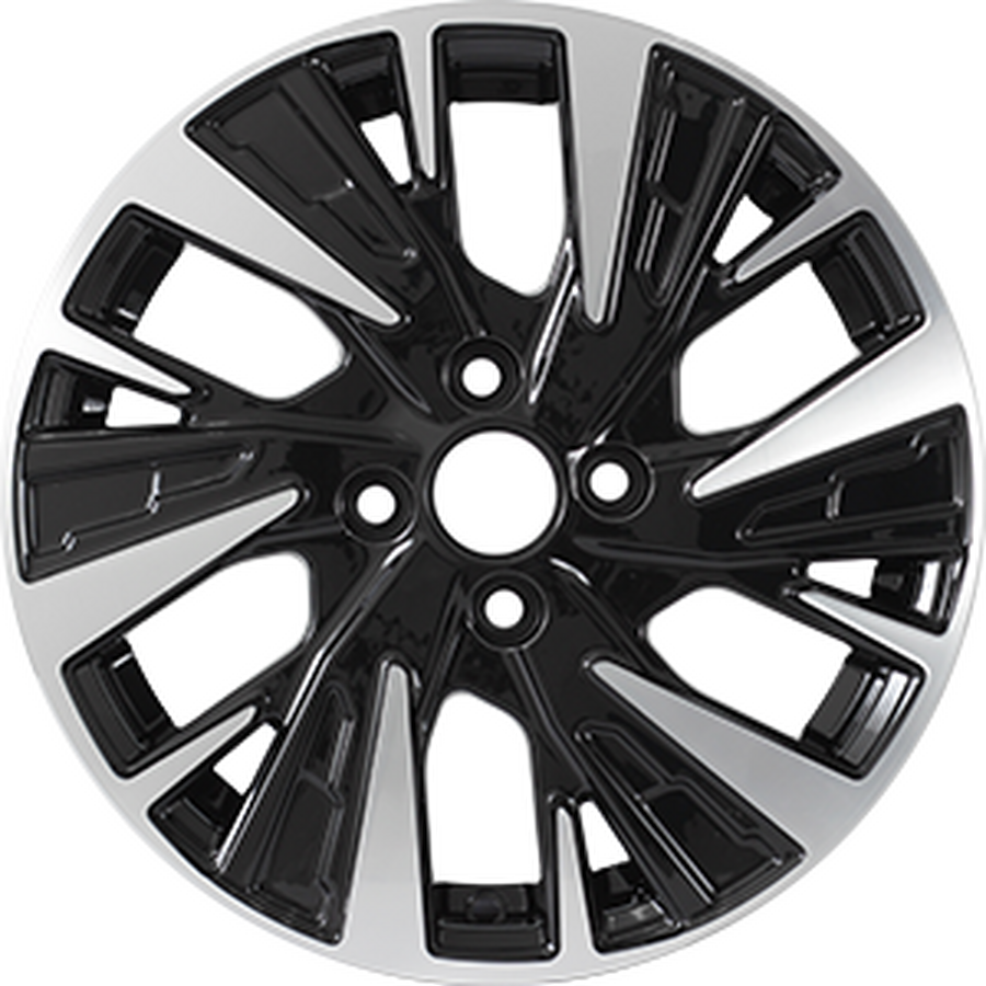 KDW KD1580 R15x6 4x98 ET33 CB58.5 Black_Front_Polished