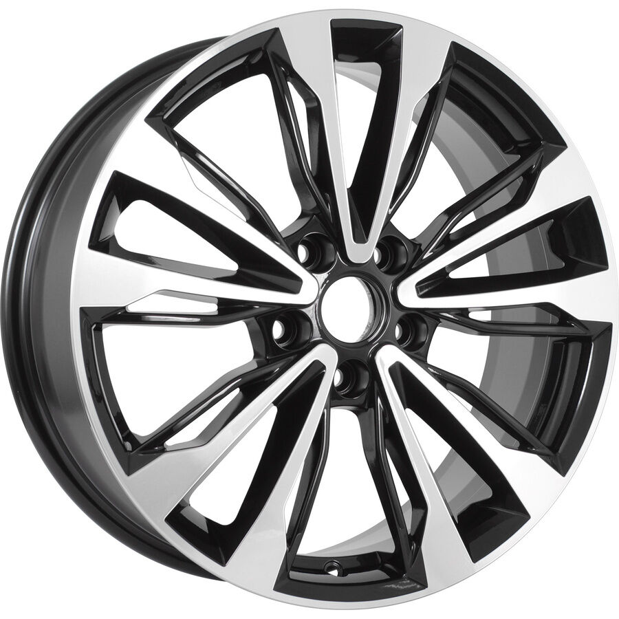 KDW KD1830 R18x7 5x108 ET33 CB60.1 Black_Front_Polished