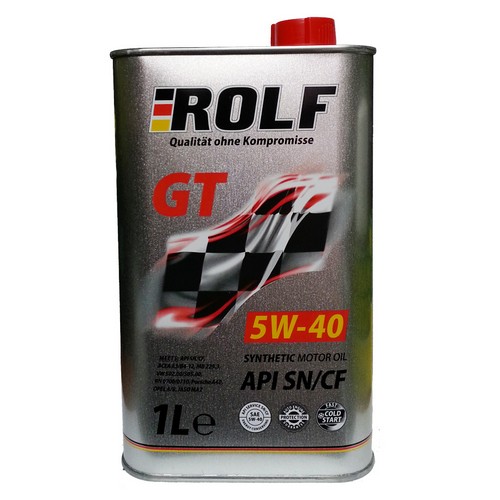 Масло моторное ROLF GT SAE 5W40 SN/CF 1L (№322234)
