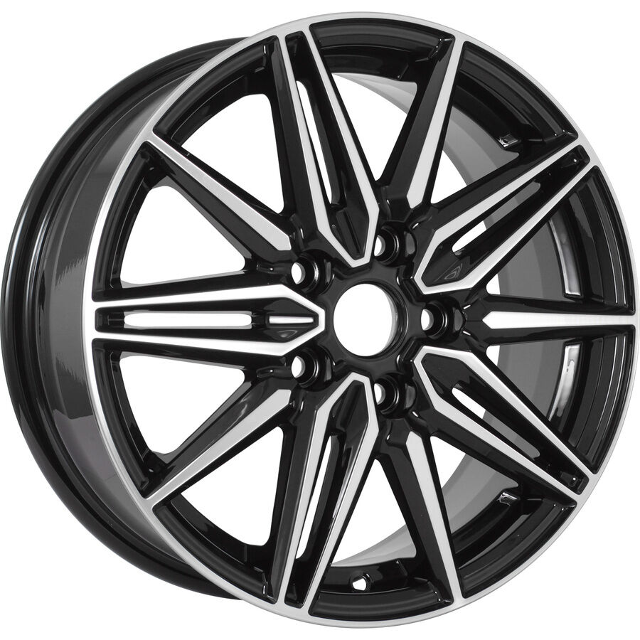 KDW KD1670 R16x6.5 4x100 ET41 CB60.1 Black_Front_Polished