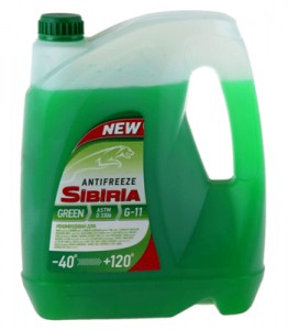 Антифриз SIBIRIA-40 G11 зелёный 10л. (№800090)