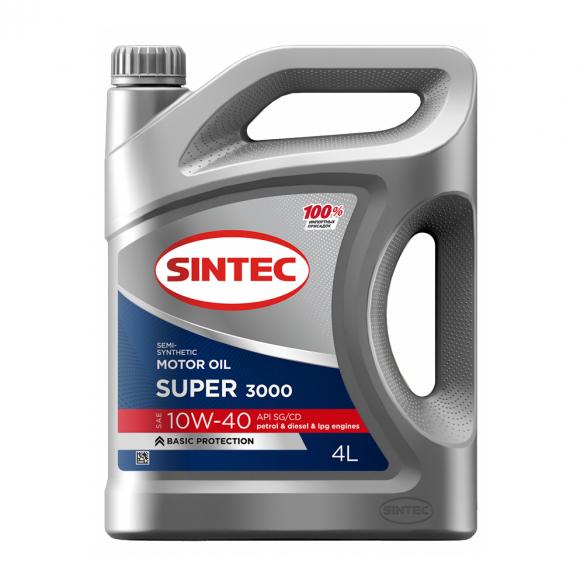 Масло моторное Sintoil/Sintec Супер 3000 SAE 10W40 4L (№600240)