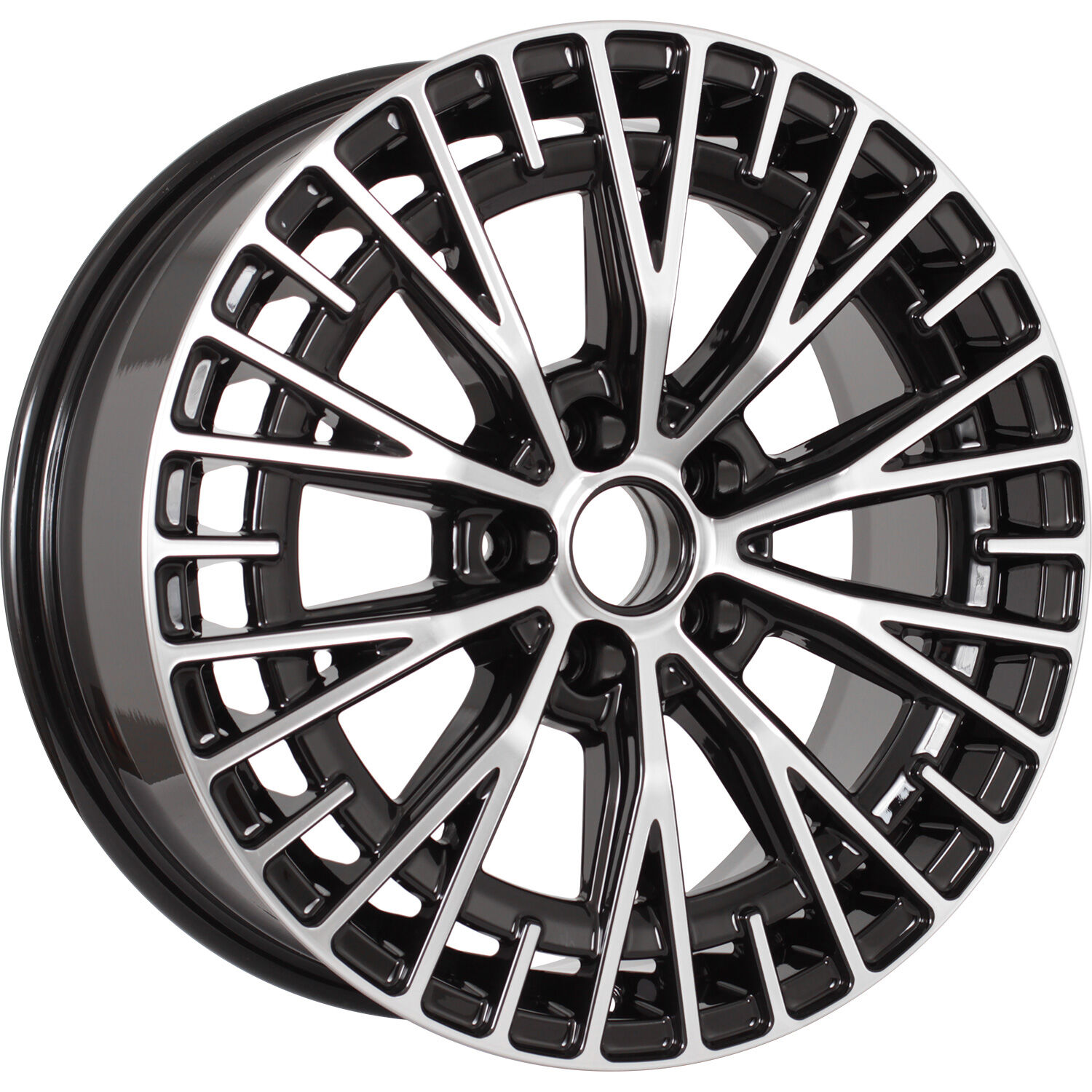 KDW KD1730 R17x7 5x114.3 ET45 CB67.1 Black_Front_Polished