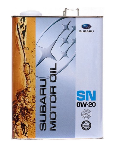 Масло моторное SUBARU Motor Oil SAE 0W20 SN/GF-5 4L (№K0215-Y0274) 