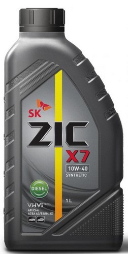 Масло моторное ZIC X7 Diesel SAE 10W40 1L (№132607)