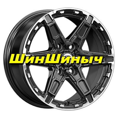 8x18/6x114,3 ET25 D66,1 Дистрикт (КС1159) черный бриллиант