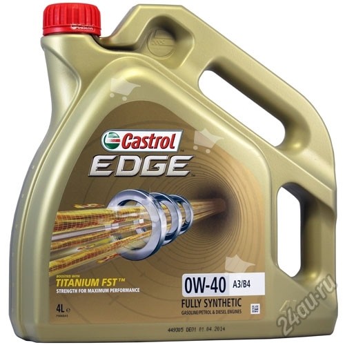 Масло моторное Castrol Edge SAE 0W40 Titanium 4L (№156E8C)