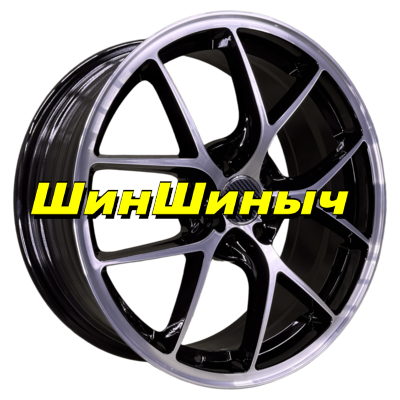 7x17/5x108 ET33 D60,1 FA8538 Gloss Black Machined Face (ZJH) FlowForming