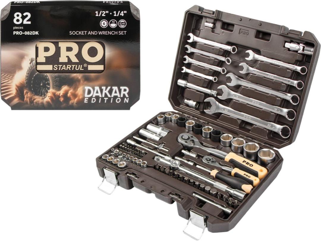 Набор инструментов 82пр. 1/4",1/2" PRO STARTUL DAKAR (PRO-082DK)