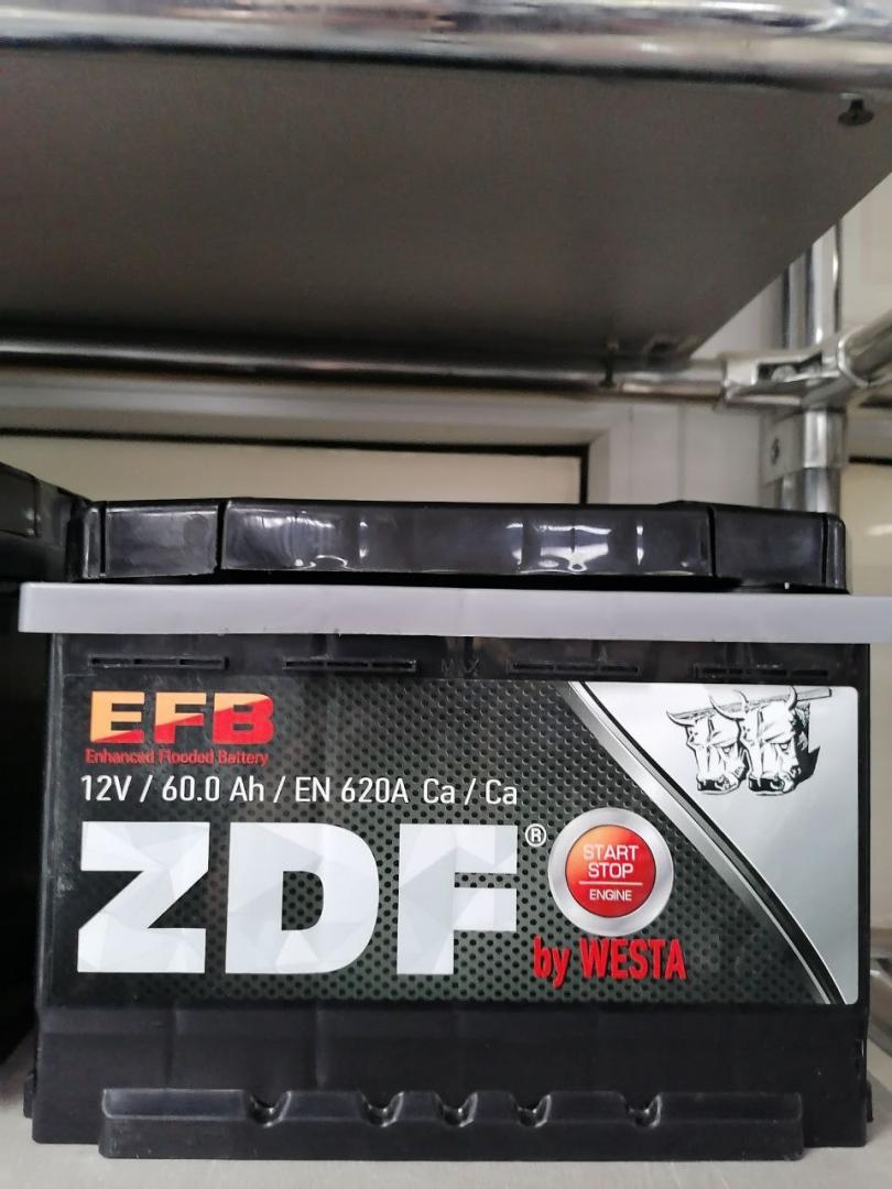 АКБ 6СТ-60о/п ZDF(низкий) EFB START/STOP 620А