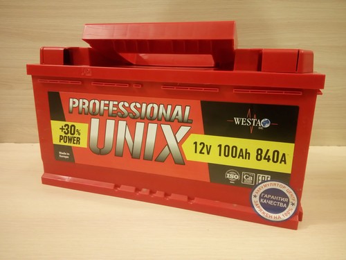 АКБ 6СТ-110п/п UNIX  Professional (900A)(100)
