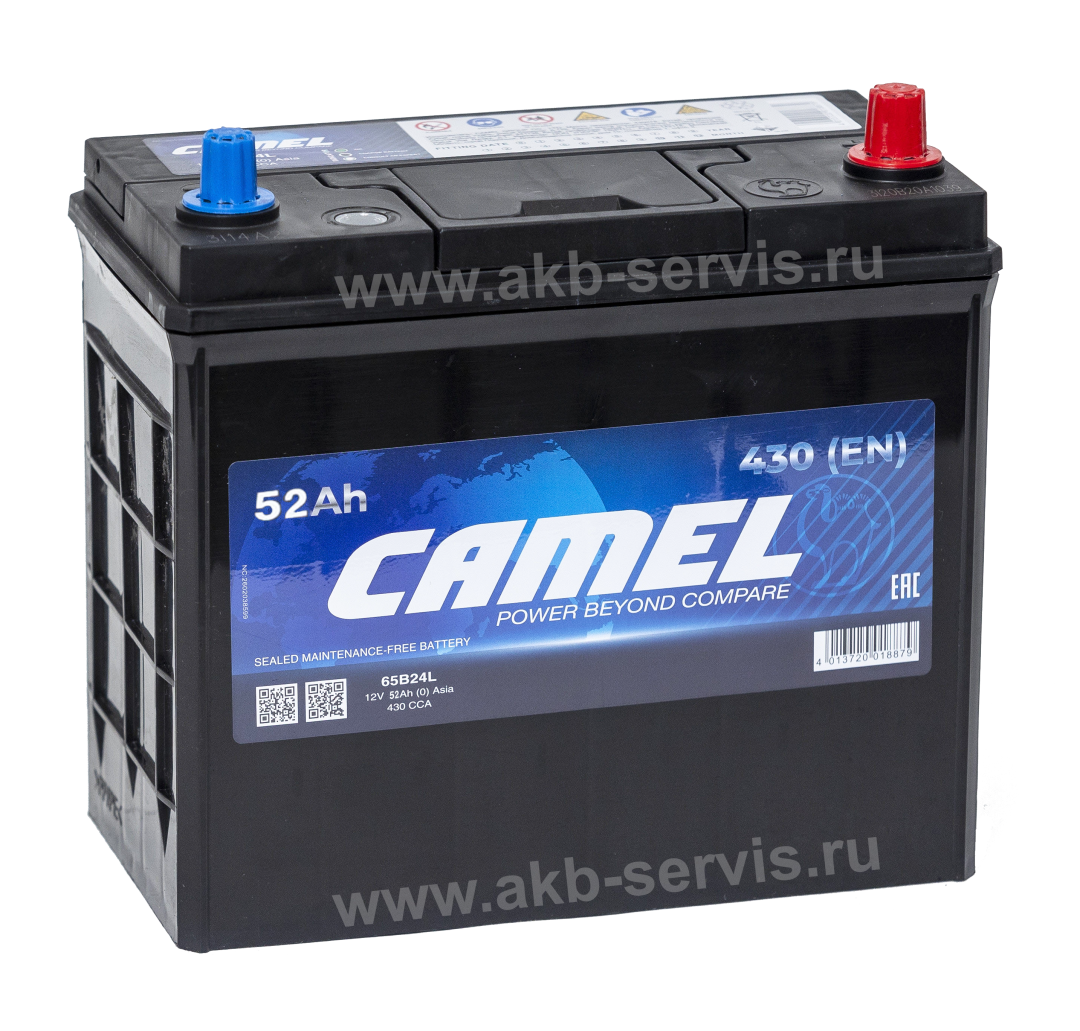 АКБ 6СТ-52о/п ASIA "CAMEL" (65B24L) 430А