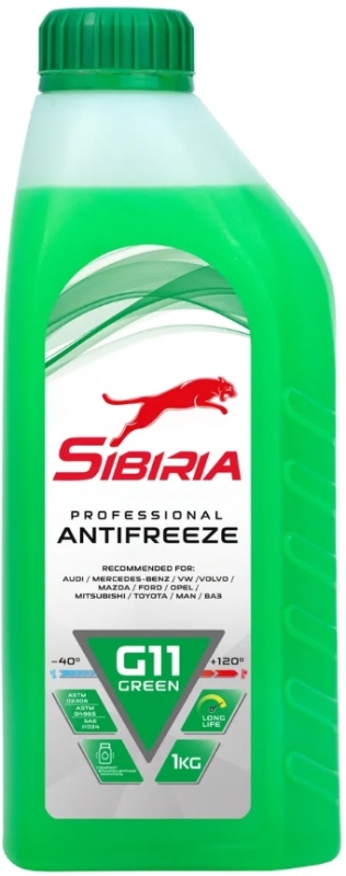 Антифриз SIBIRIA-40 G11 зелёный 1л.