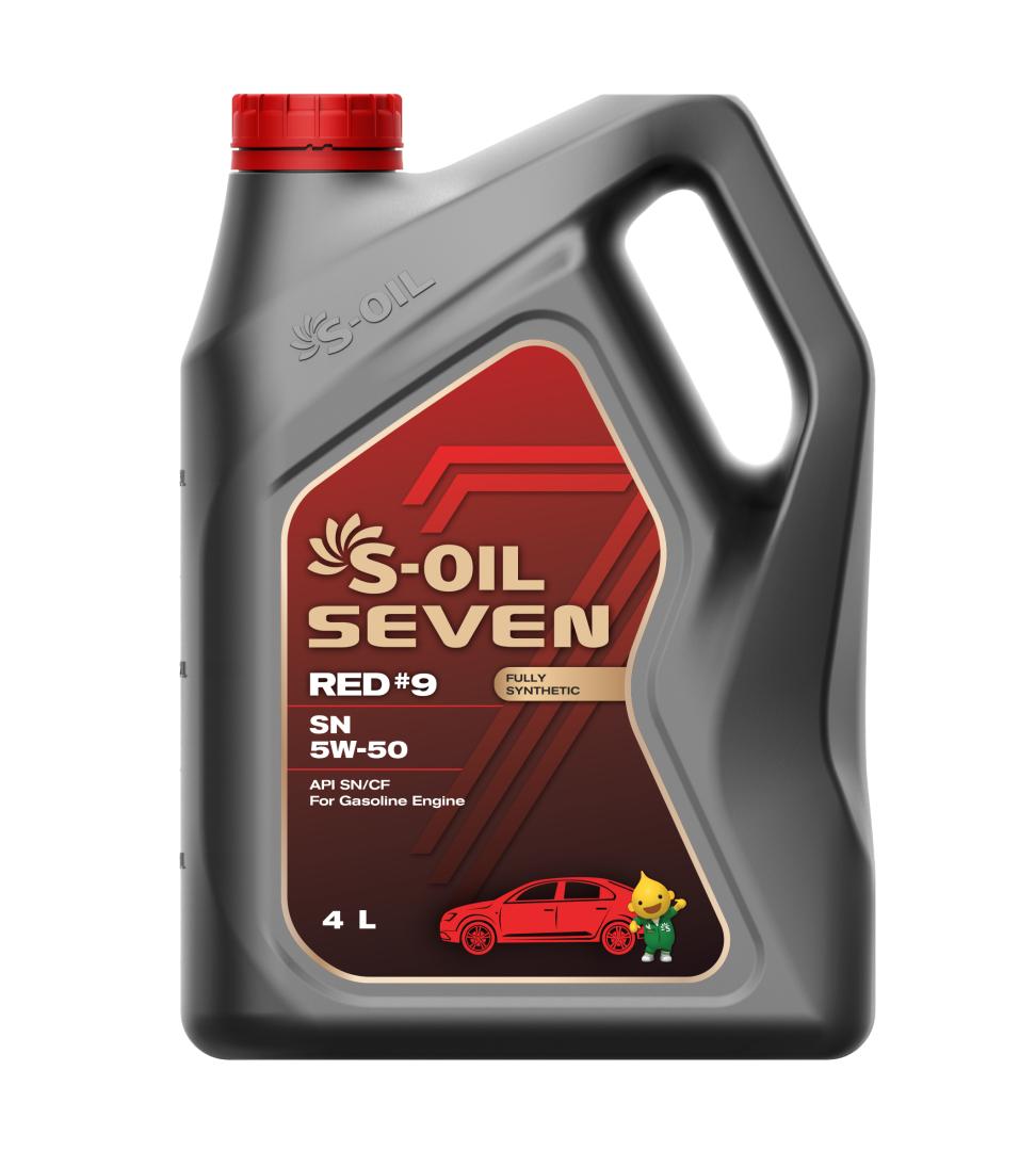 Масло моторное S-OIL 7 RED#9 SAE 5W50 SN 4L (№E107611)