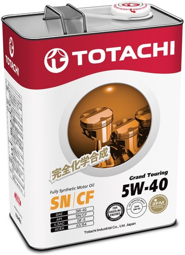 Масло моторное TOTACHI Grand Touring SAE 5W40 SN/CF 4L (№11904)